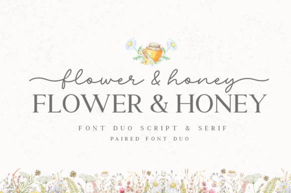 Flower Honey: A Cheerful Font Pairing for Creative Projects