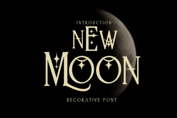 New Moon: A Decorative Font for Personal and Commercial Design